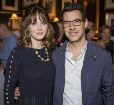 Jacob Pechenik with his ex-wife Zooey Deschanel.